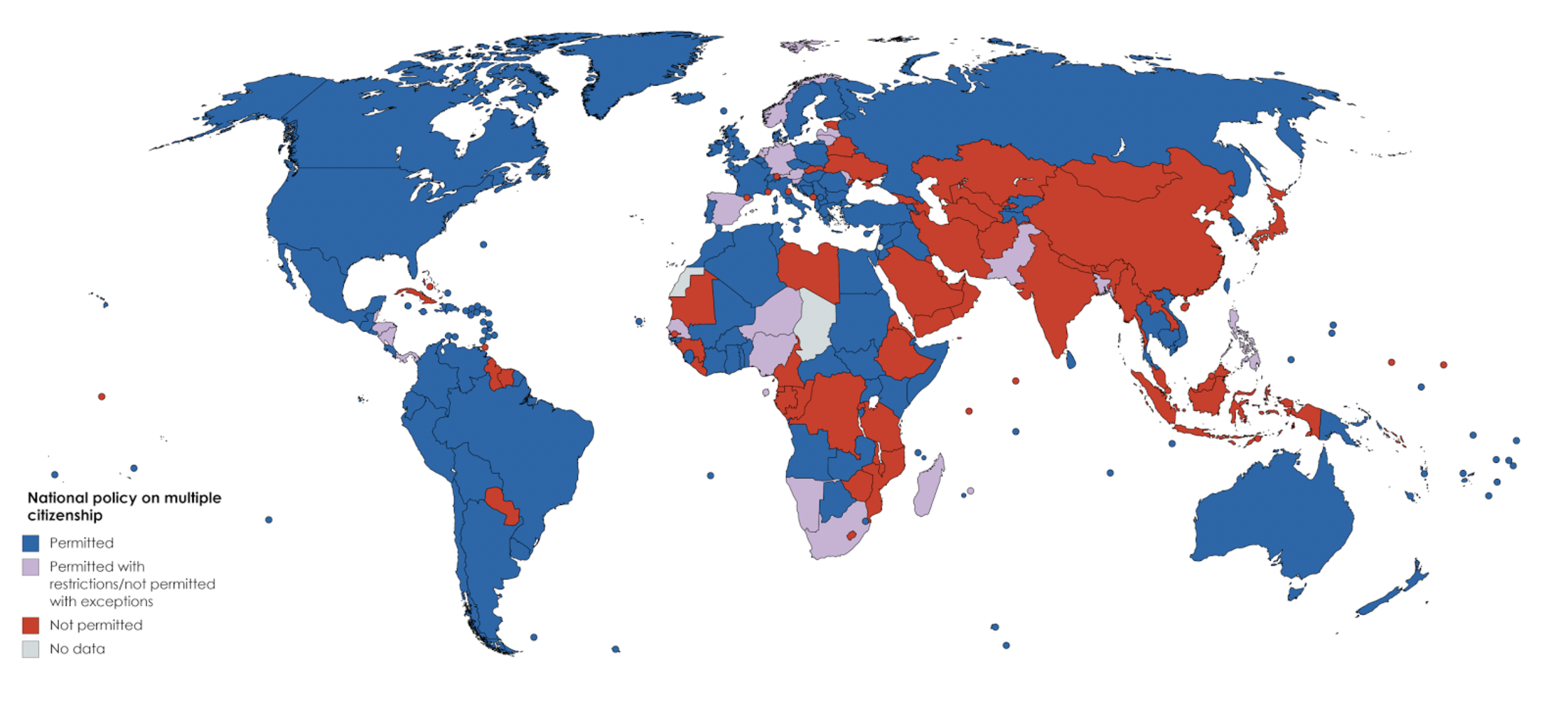 Dual Citizenship World Map